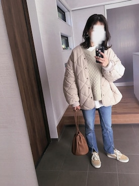 「アイテム（ブルゾン）」を使った、mikkoさん（レディース・152cm・30代）の冬コーディネート