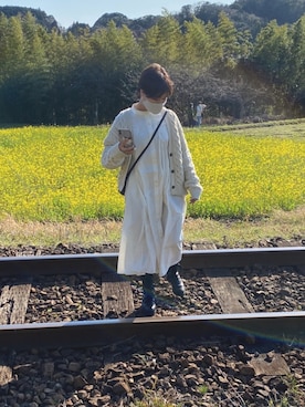 「春めきシューズ」｜「アイテム（ワンピース/ドレス）」を使った、みなみさん（レディース・150cm）の春コーディネート