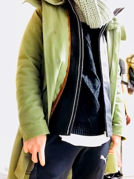 「HARE（ハレ）のアイテム（モッズコート）」を使った、みっくすさん（メンズ・170cm）の冬コーディネート