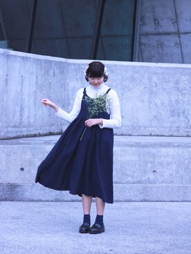 「PULL&BEAR（プルアンドベア）のアイテム（Dress shoes、ブラック系）」を使った、everYukiiiii さん（レディース・168cm）の春コーディネート