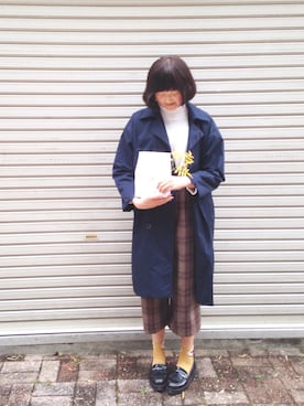 「PULL&BEAR（プルアンドベア）のアイテム（Dress shoes、ブラック系）」を使った、everYukiiiii さん（レディース・168cm）の春コーディネート