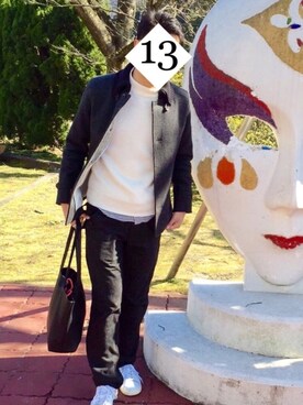 「handmade」｜「アイテム（その他アウター）」を使った、さん（メンズ・174cm）の冬コーディネート