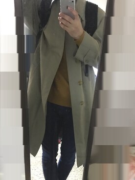 「バーバリー」｜「アイテム（チェスターコート）」を使った、yfさん（メンズ・173cm）の秋コーディネート