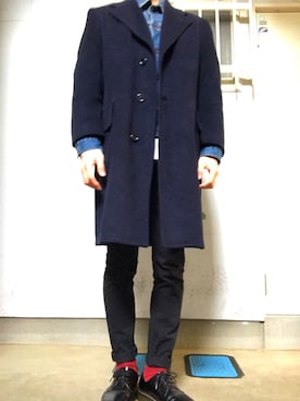 「寒い」｜「アイテム（デニムジャケット）」を使った、yfさん（メンズ・173cm）の冬コーディネート