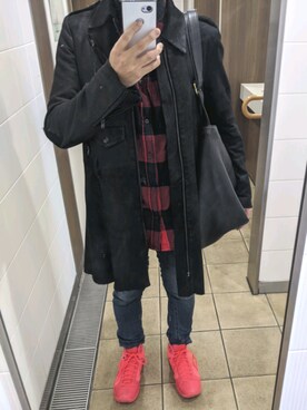 「COACH（コーチ）のアイテム（トートバッグ、ブラック系）」を使った、たろうさん（メンズ）の秋コーディネート