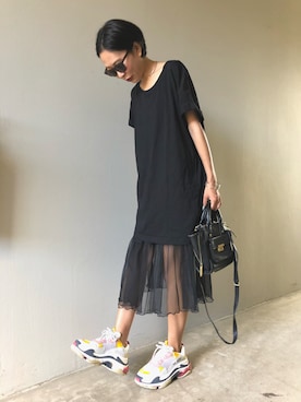 「WEGO（ウィゴー）のアイテム（ワンピース/ドレス）」を使った、awaziさん（メンズ・172cm）の夏コーディネート