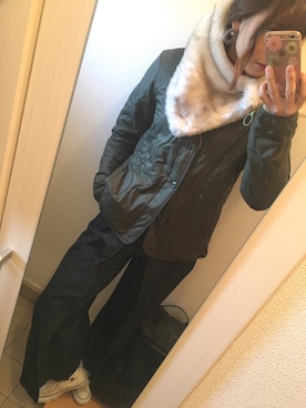 「THE NORTH FACE（ザノースフェイス）のザ・ノース・フェイス デイパック / BCフューズボックス（バックパック/リュック）」を使った、芽ねぎさん（レディース・169cm）の冬コーディネート