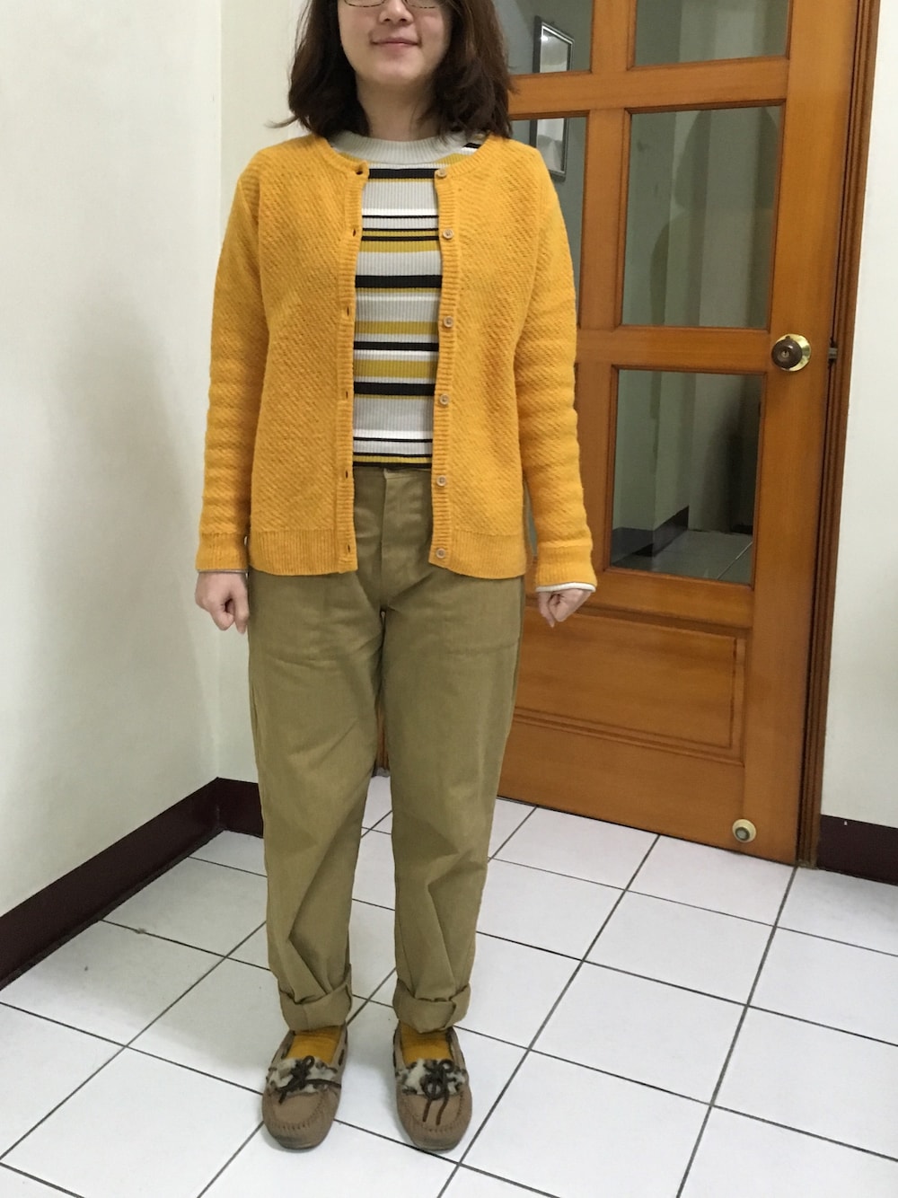 「ootd、casual」｜「NORTHERN TRUCKのアイテム（パンツ、ブラウン系）」を使った、Sophiaさん（レディース・149cm）の冬コーディネートの1枚目の写真