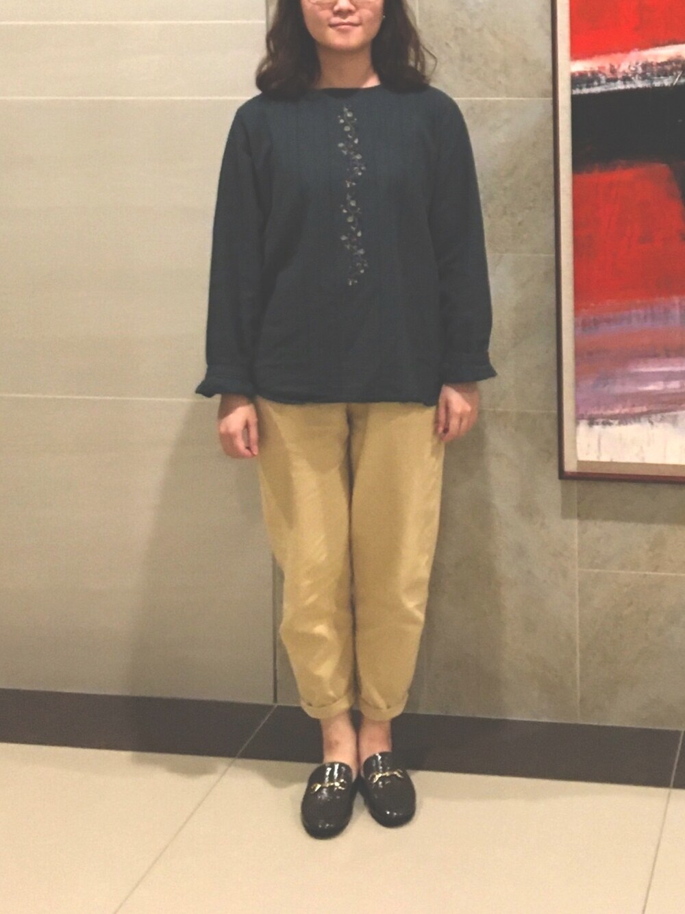「ootd」｜「ASのアイテム（シューズ、グレー系）」を使った、Sophiaさん（レディース・149cm）の秋コーディネートの1枚目の写真