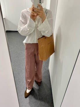 「大学生コーデ」｜「アイテム（パンプス）」を使った、ももさん（レディース・157cm）の春コーディネート