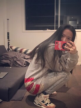 「VISVIM（ビズビム）のアイテム（モッズコート）」を使った、盛夏さん（レディース・160cm）の春コーディネート