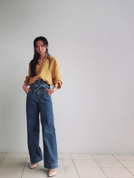 「C/MEO COLLECTIVE（カメオコレクティブ）のアイテム」を使った、盛夏さん（レディース・160cm）の冬コーディネート