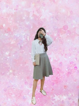 「C/MEO COLLECTIVE（カメオコレクティブ）のアイテム」を使った、盛夏さん（レディース・160cm）の春コーディネート
