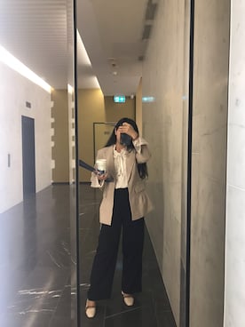 「Lily（リリイ）のアイテム（ジャケット/アウター）」を使った、盛夏さん（レディース・160cm）の秋コーディネート