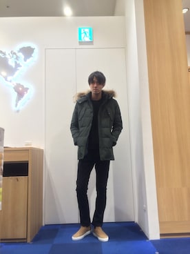 「TRANS CONTINENTS（トランスコンチネンツ）のアイテム（ダウンジャケット/コート）」を使った、takashi.nさん（メンズ・186cm）の冬コーディネート
