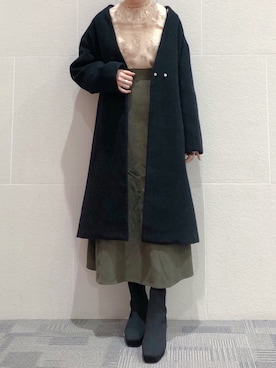 「mysty woman（ミスティウーマン）のアイテム（その他アウター）」を使った、ひ　な　たさん（レディース・160cm）の冬コーディネート