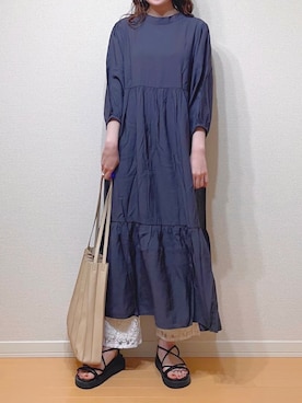 「プリーツバッグ」｜「アイテム（その他）」を使った、ひ　な　たさん（レディース・160cm）の春コーディネート
