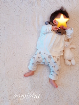 「アイテム（付け襟）」を使った、⭐︎うみちゃん⭐︎さん（キッズ・60cm）の冬コーディネート