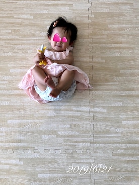 「赤ちゃん」｜「アイテム（チュニック）」を使った、⭐︎うみちゃん⭐︎さん（キッズ・61cm）の夏コーディネート
