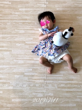 「赤ちゃん」｜「アイテム（チュニック）」を使った、⭐︎うみちゃん⭐︎さん（キッズ・61cm）の夏コーディネート