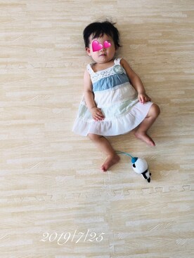 「赤ちゃん」｜「アイテム（チュニック）」を使った、⭐︎うみちゃん⭐︎さん（キッズ・70cm）の夏コーディネート