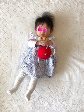 「平成最後のWEARISTAセンバツ」｜「アイテム（ワンピース/ドレス）」を使った、⭐︎うみちゃん⭐︎さん（キッズ・60cm）の春コーディネート