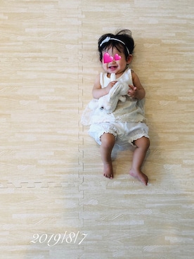 「赤ちゃん」｜「アイテム（チュニック）」を使った、⭐︎うみちゃん⭐︎さん（キッズ・70cm）の夏コーディネート