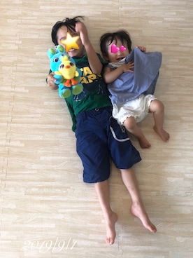 「赤ちゃん」｜「アイテム（チュニック）」を使った、⭐︎うみちゃん⭐︎さん（キッズ・70cm）の秋コーディネート