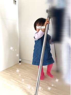 「H&M（エイチ・アンド・エム）のアイテム（タイツ/ストッキング）」を使った、⭐︎うみちゃん⭐︎さん（キッズ・70cm）の秋コーディネート