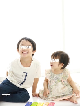 「誕生日」｜「アイテム（チュニック）」を使った、⭐︎うみちゃん⭐︎さん（キッズ・70cm）の秋コーディネート