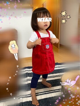 「MIKI HOUSE（ミキハウス）のアイテム（ワンピース/ドレス）」を使った、⭐︎うみちゃん⭐︎さん（キッズ・80cm）の夏コーディネート