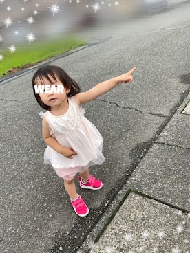「ZARA KIDSのアイテム（チュニック）」を使った、⭐︎うみちゃん⭐︎さん（キッズ・80cm）の夏コーディネート