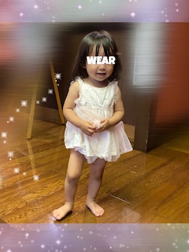 「ZARA KIDS」｜「アイテム（チュニック）」を使った、⭐︎うみちゃん⭐︎さん（キッズ・80cm）の夏コーディネート