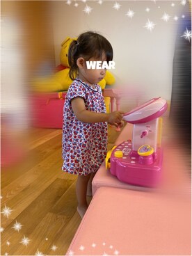 「PETIT BATEAU（プチバトー）のアイテム（ワンピース/ドレス）」を使った、⭐︎うみちゃん⭐︎さん（キッズ・80cm）の秋コーディネート