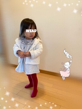 「PETIT BATEAU（プチバトー）のアイテム（ジャケット/アウター）」を使った、⭐︎うみちゃん⭐︎さん（キッズ・90cm）の秋コーディネート