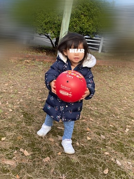 「PETIT BATEAU（プチバトー）のアイテム（ジャケット/アウター）」を使った、⭐︎うみちゃん⭐︎さん（キッズ・90cm）の冬コーディネート