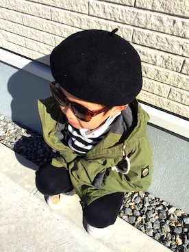 「basque beret（バスクベレー）のアイテム」を使った、けちゃっぷさん（キッズ・100cm）の冬コーディネート