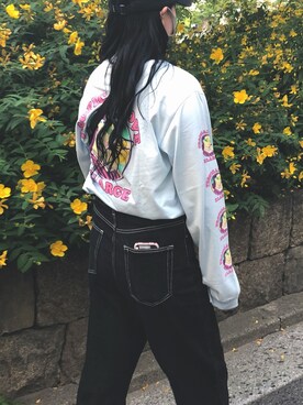 「RIPNDIP（リップンディップ）のアイテム（帽子）」を使った、モカさん（レディース・162cm）の夏コーディネート