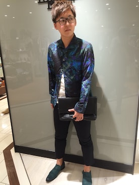 「TORNADO MART（トルネードマート）のアイテム（バッグ）」を使った、uedaさん（メンズ・177cm）の夏コーディネート
