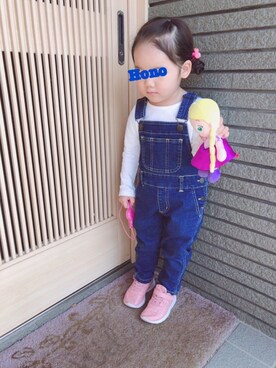 「2歳10ヶ月」｜「アイテム（オールインワン・サロペット）」を使った、Honoさん（キッズ・90cm）の秋コーディネート