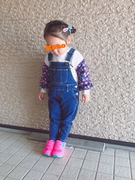 「RADCHAP（ラッドチャップ）のアイテム（スウェット）」を使った、Honoさん（キッズ・90cm）の春コーディネート