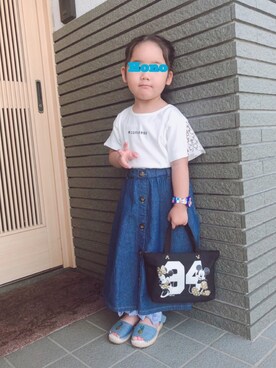 「アイテム（スカート）」を使った、Honoさん（キッズ・74cm）の夏コーディネート