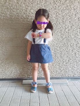 「アイテム（スカート）」を使った、Honoさん（キッズ・74cm）の夏コーディネート