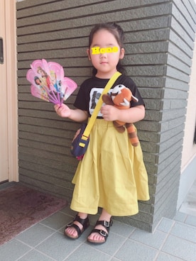 「アイテム（スカート）」を使った、Honoさん（キッズ・74cm）の夏コーディネート