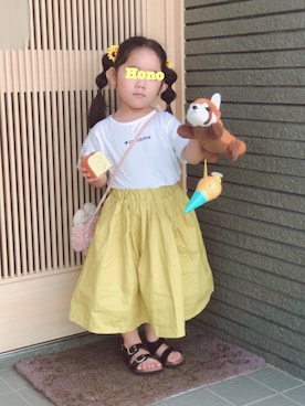 「アイテム（スカート）」を使った、Honoさん（キッズ・90cm）の夏コーディネート