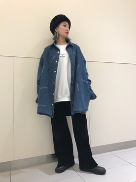 「L.H.P（エルエイチピー）のアイテム（スウェット）」を使った、yukaiwamotoさん（レディース・160cm）の秋コーディネート