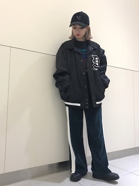 「DANKE SCHON（ダンケシェーン）のアイテム（キャップ）」を使った、yukaiwamotoさん（レディース・160cm）の冬コーディネート