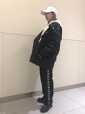 「DANKE SCHON（ダンケシェーン）のアイテム（ライダースジャケット）」を使った、yukaiwamotoさん（レディース・160cm）の冬コーディネート