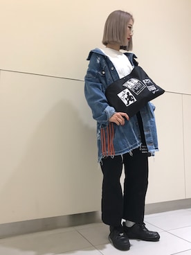 「Little sunny bite（リトルサニーバイト）のアイテム（ジャケット/アウター）」を使った、yukaiwamotoさん（レディース・160cm）の春コーディネート