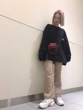 「GHOSPELL（ゴスペル）のアイテム（パンツ）」を使った、yukaiwamotoさん（レディース・161cm）の夏コーディネート